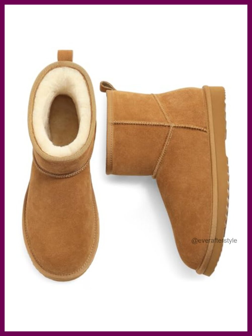 Genuine Suede Mini Winter Boots with Faux Fur Lining